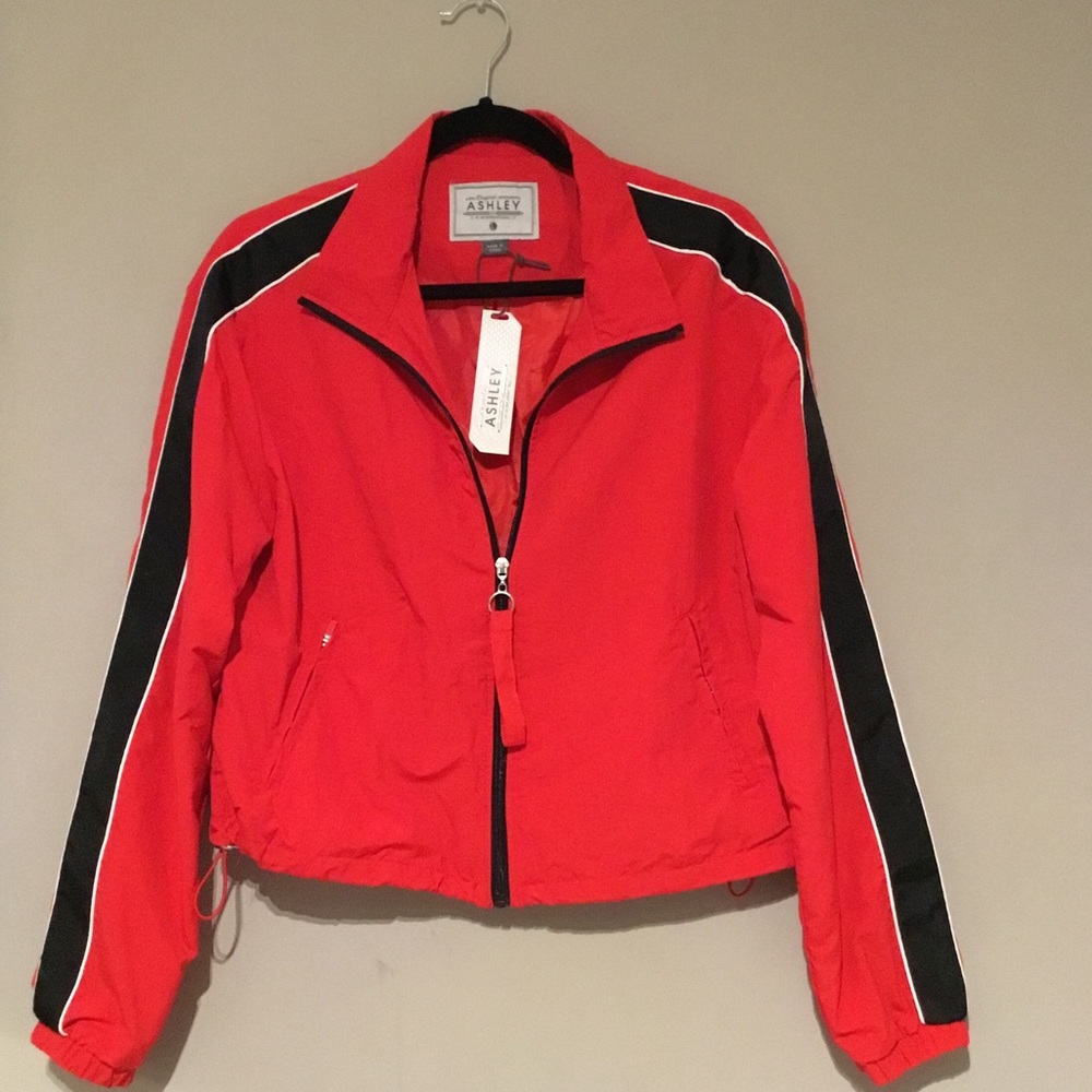 Red windbreaker